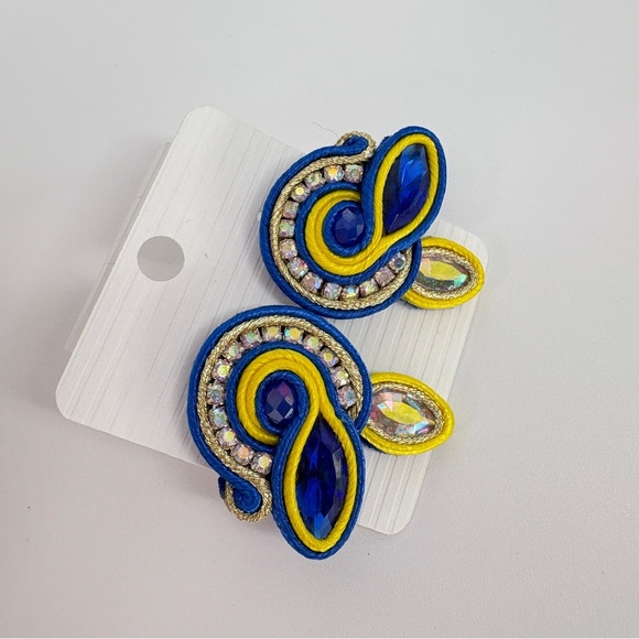 Beautiful Handmade Soutache Weaving Drop Earrings - Picture 8 of 8